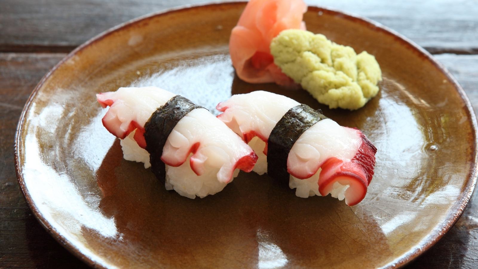 Octopus Sushi (Japanese Tako Nigiri Recipe) - IzzyCooking