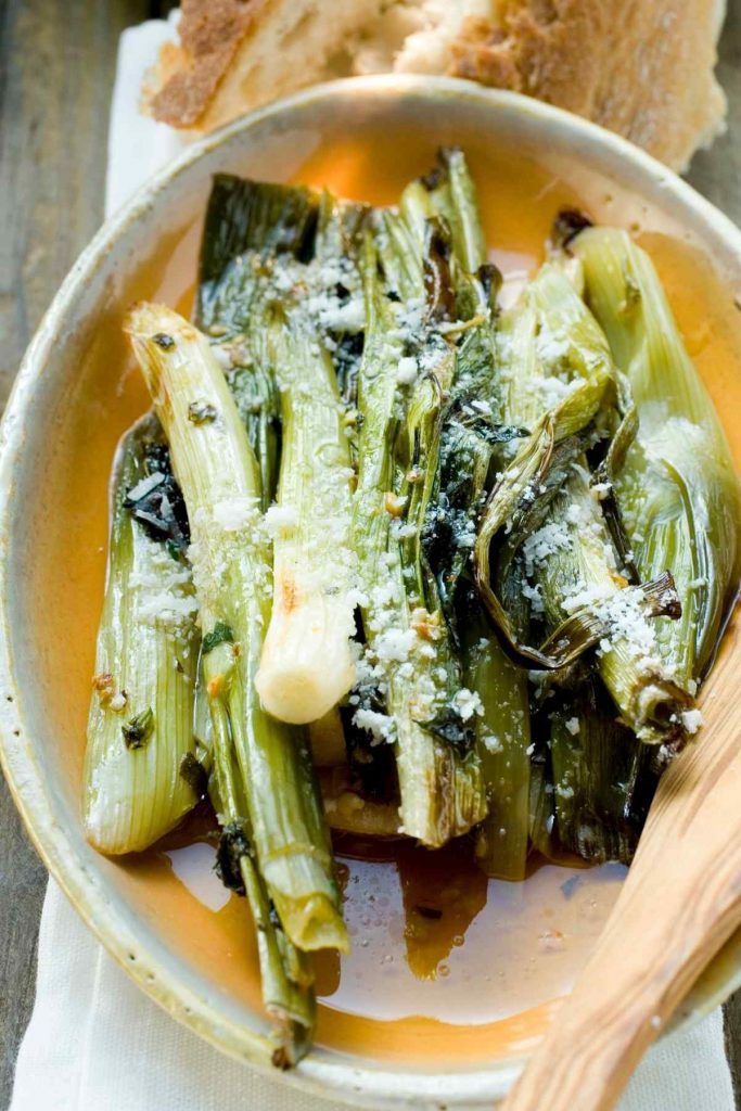 Sautéed Leek with Parmesan