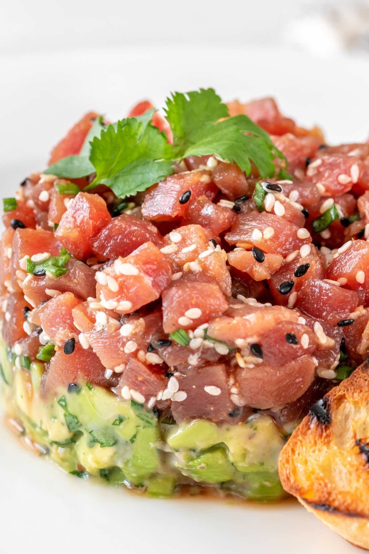 Tuna Tartare is a delectable, yet simple dish, consisting of cubes of raw, sashimi-grade tuna that has been lightly seasoned. The tuna is placed atop creamy avocado for a flavor combo that’s out of this world.