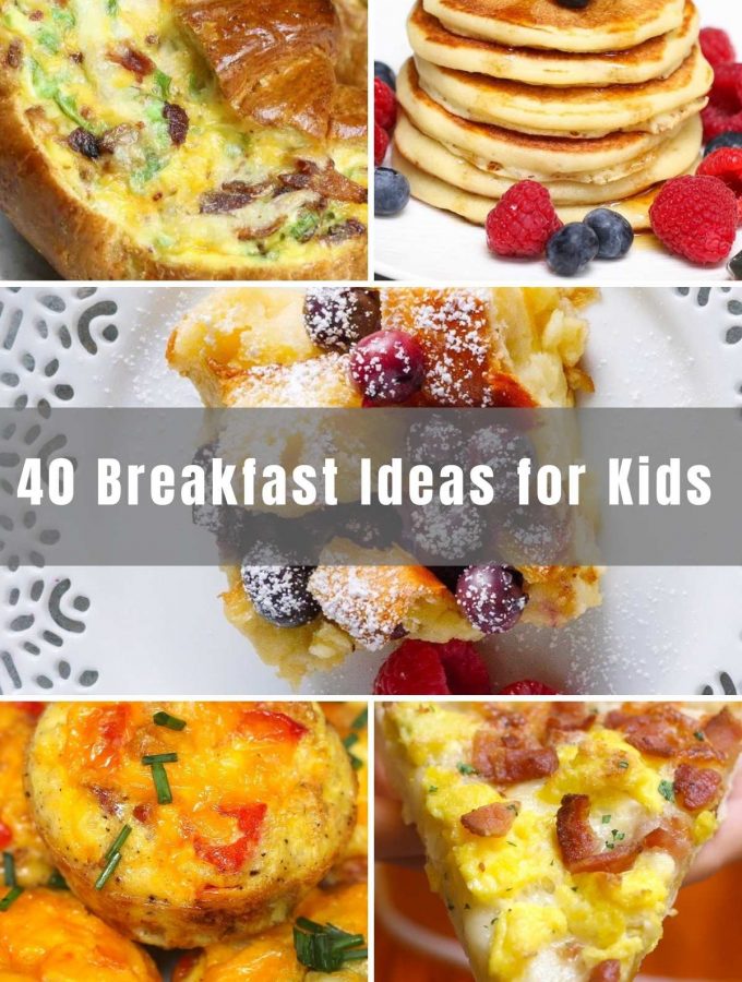 We've collected 40 of the Best Breakfast Ideas for Kids. From breakfast pizza to croissant boats to egg muffins, these quick and easy kid-friendly breakfast recipes will make your picky eaters happy!