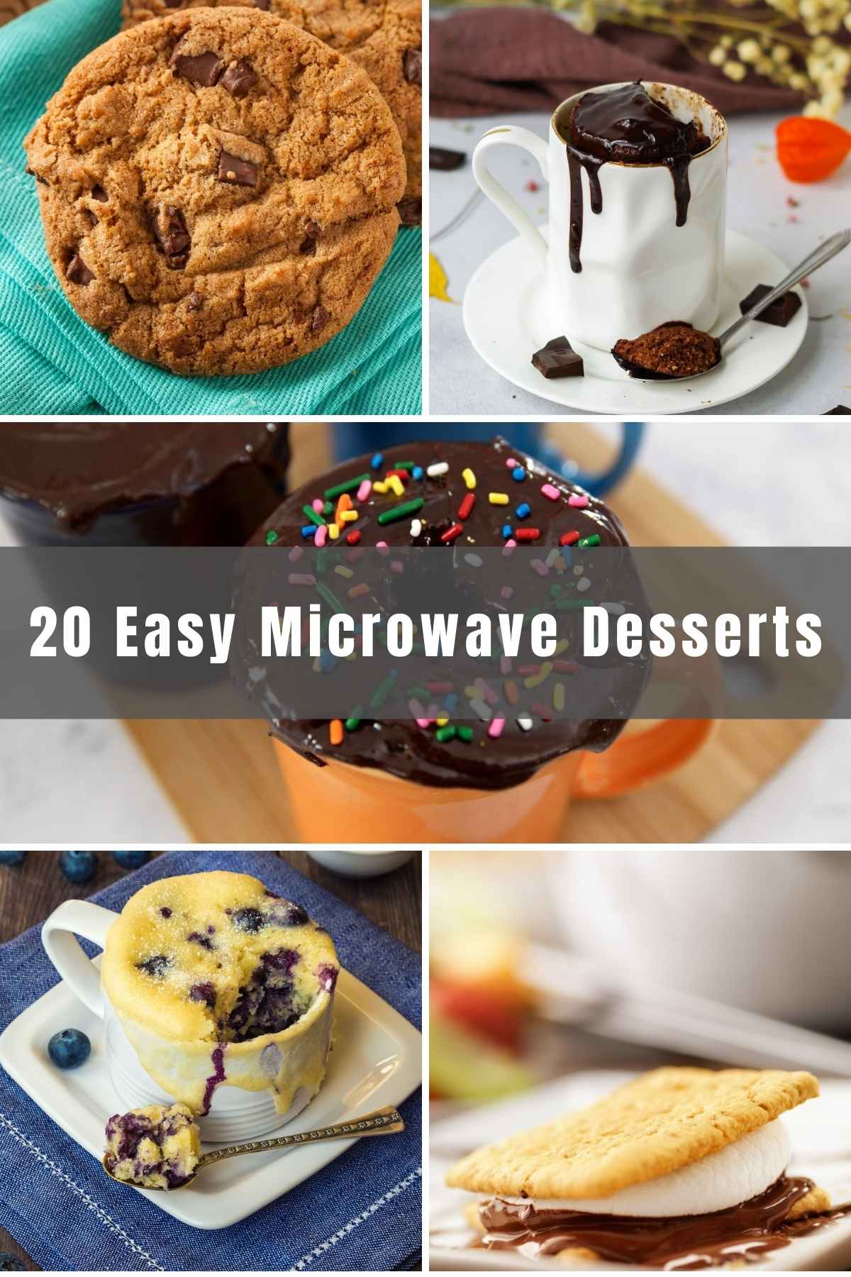 Microwaves are not just for reheating leftovers, they can also produce great-tasting desserts you’ll love! We’ve gathered 20 Easy Microwave Desserts to make in minutes. Most are single-servings, so go ahead and treat yourself!