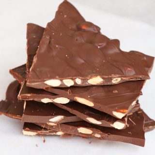 Satisfy your sweet tooth with homemade almond bark made with your choice of dark or white chocolate. Use high-quality chocolate chips or bars for the very best Chocolate Almond Bark. It’s a great treat that’s perfect for holiday gifts!