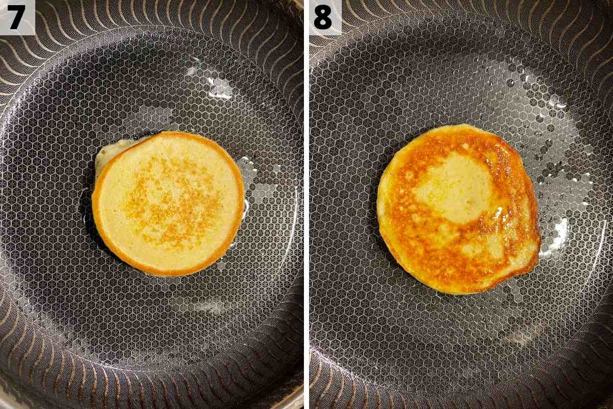 Best Pan Fried Cornbread Step 7 and 8 photos
