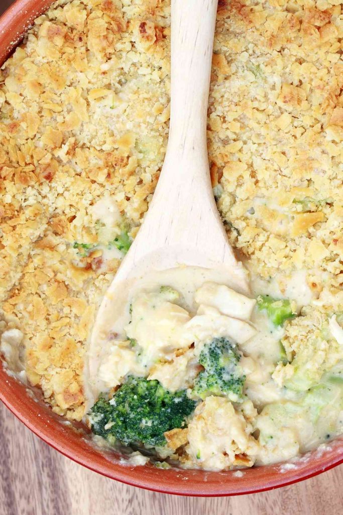 Chicken Quinoa Rice and Broccoli Casserole