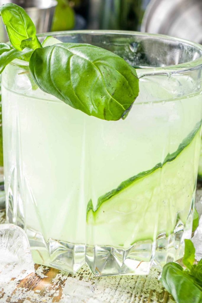 Gin Triple Sec Cucumber Mint Cocktail