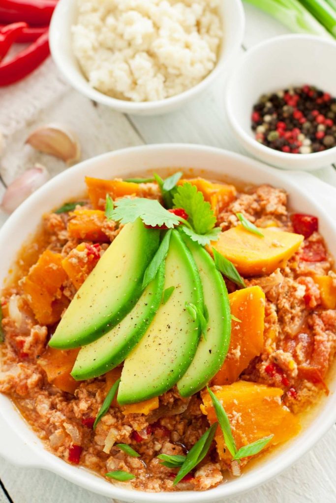 Slow Cooker Ground Bison Sweet Potato Chili