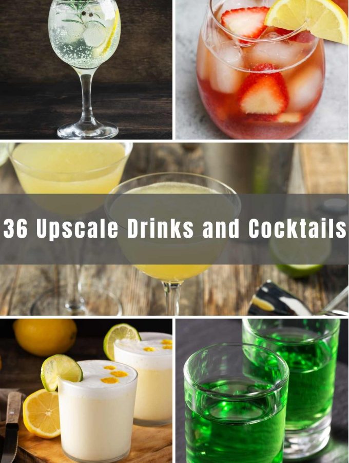 If you’re hosting an upscale get-together or brunch, the rum and simple drinks will not do. Reach for the top shelf and impress your guests with these sophisticated and fancy Upscale Cocktails.