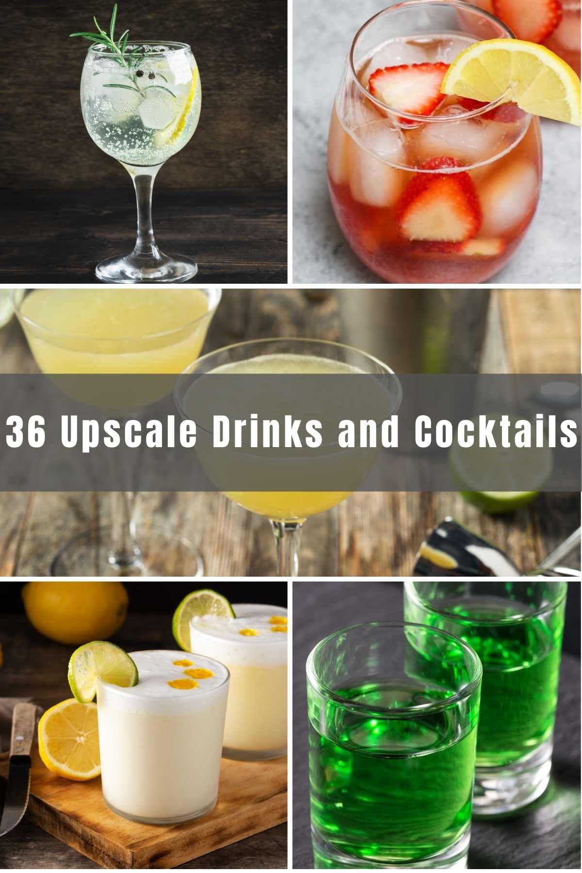 If you’re hosting an upscale get-together or brunch, the rum and simple drinks will not do. Reach for the top shelf and impress your guests with these sophisticated and fancy Upscale Cocktails.
