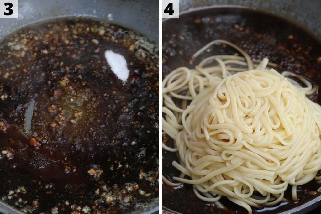Hibachi Noodles step 3 and 4 photos
