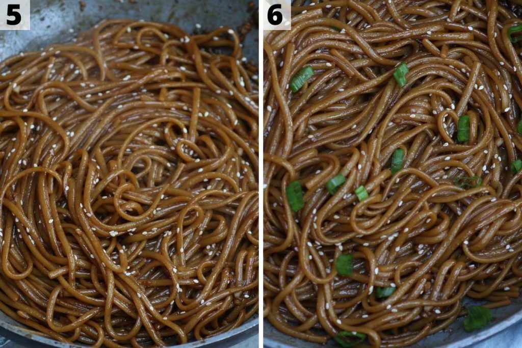 Hibachi Noodles step 5 and 6 photos