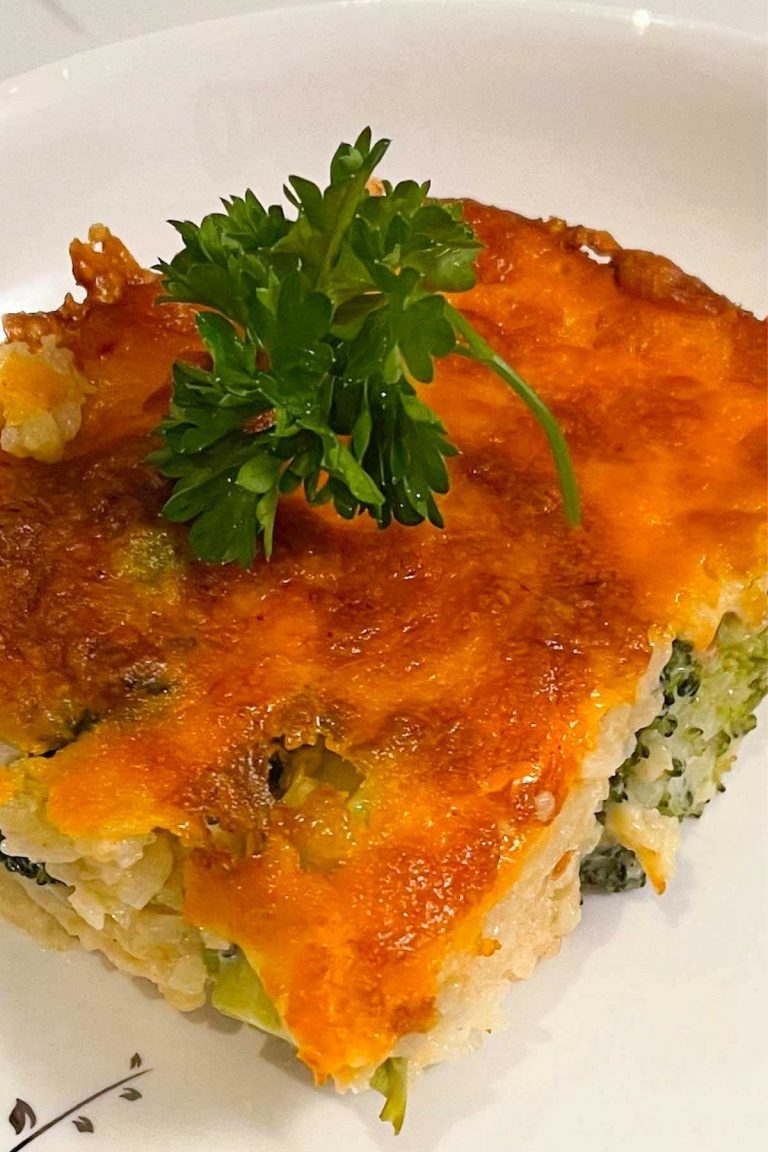 Southern Broccoli Cheese Rice Casserole IzzyCooking