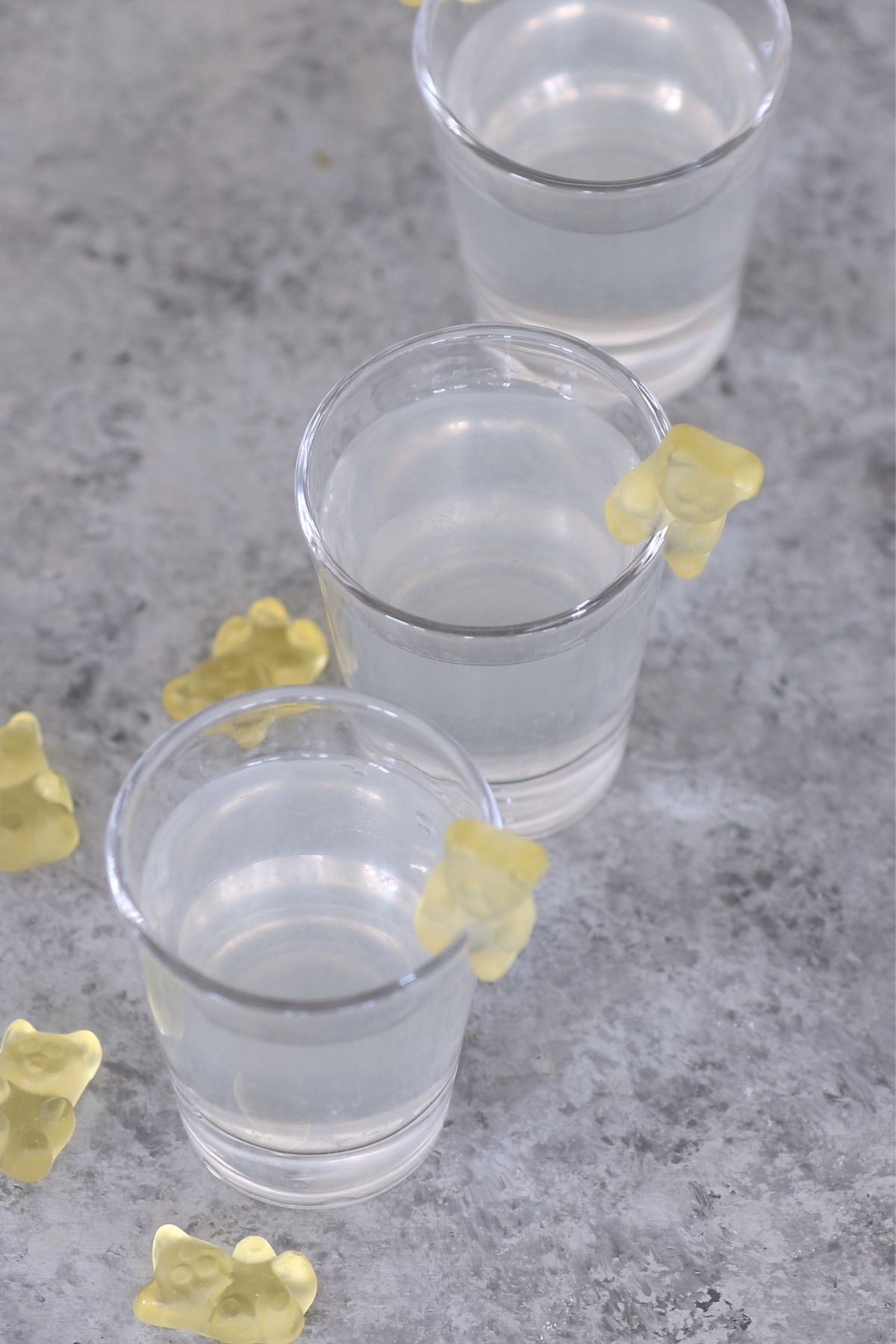 The White Gummy Bear Shot looks and sounds cute, but still packs a punch with its base of raspberry vodka and peach liqueur. You can make these shots for bachelorette parties or any other event where you need something fun and whimsical.