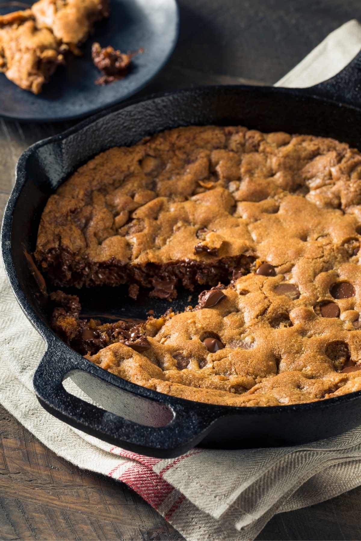 Air Fryer Chocolate Chip Skillet Cookie