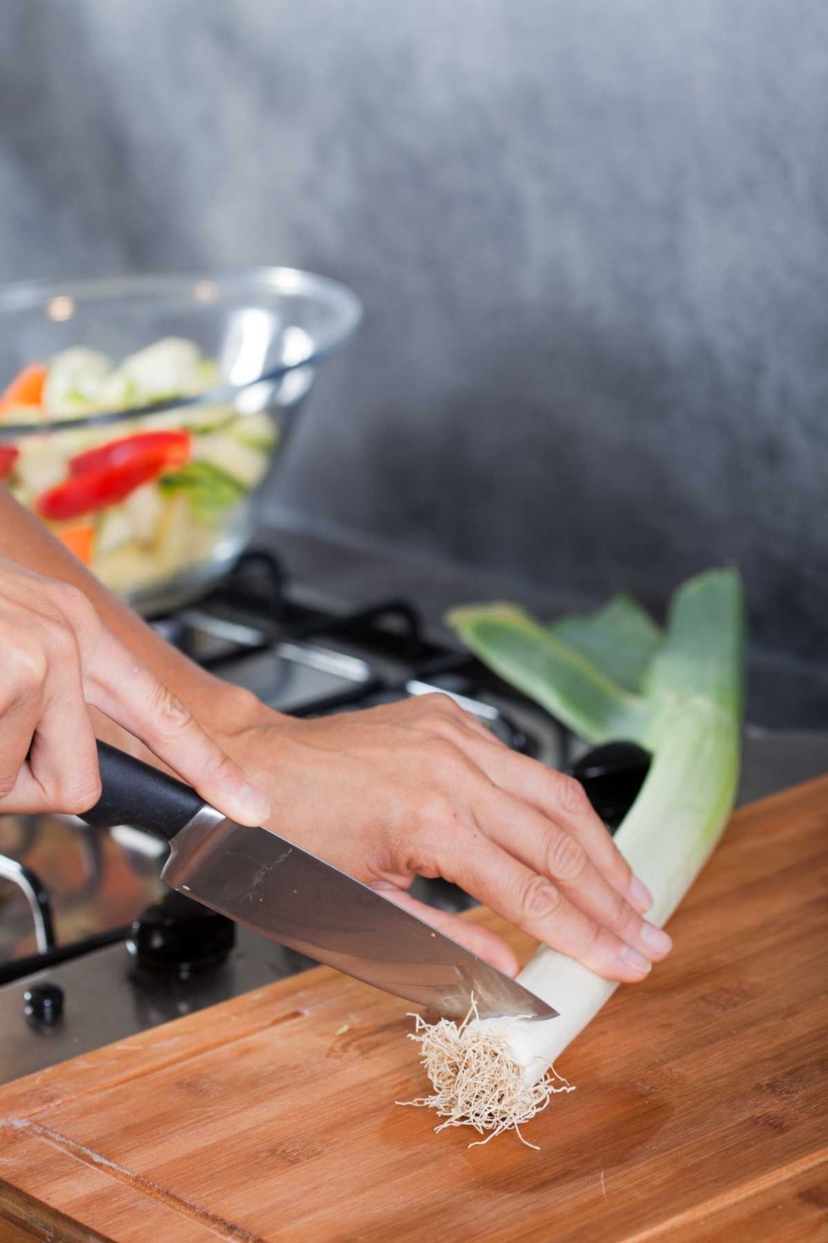 Cutting Leeks