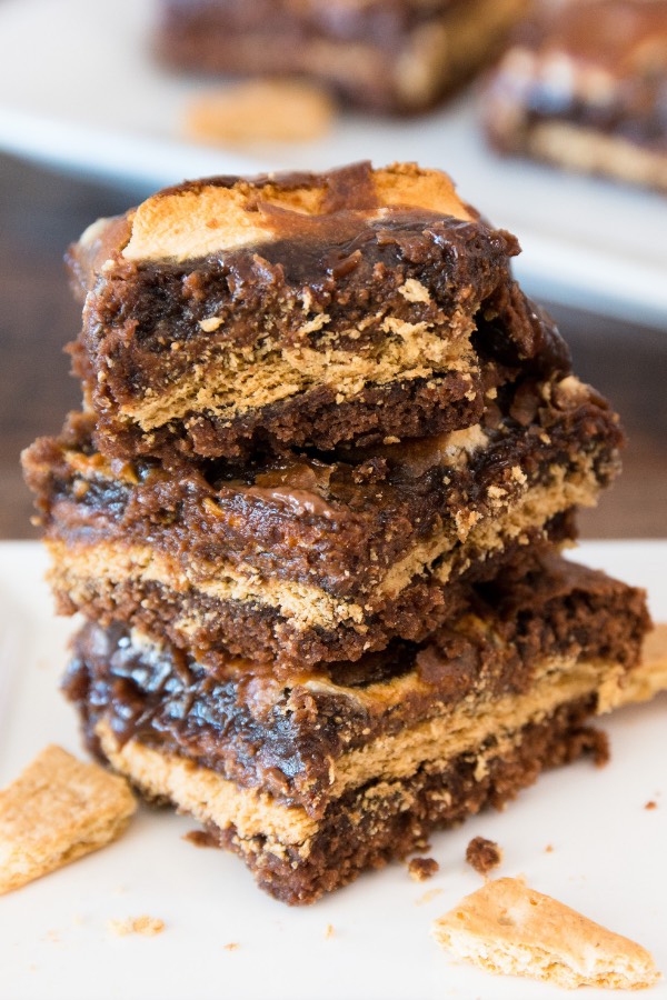 Gooey S’mores Brownies