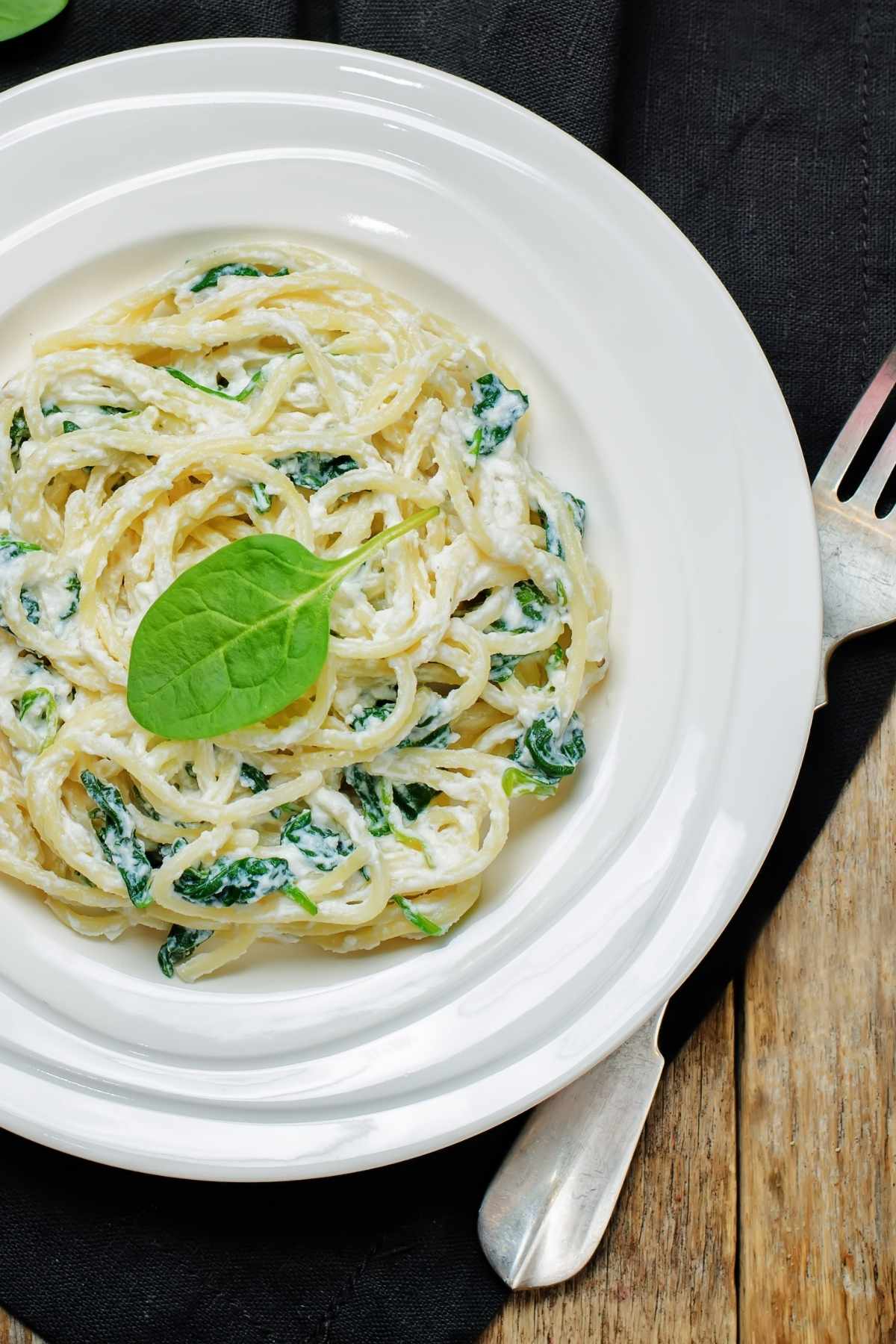Hearts of Palm Pasta with Spinach Cream Sauce