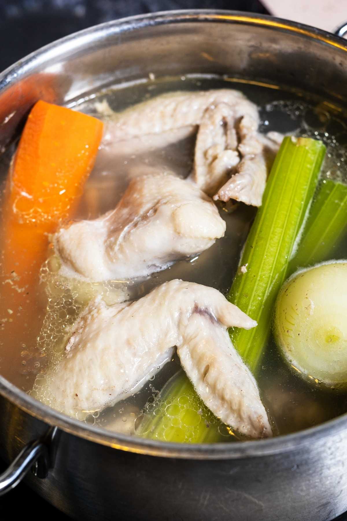 Boiling chicken 2025 wings before grilling