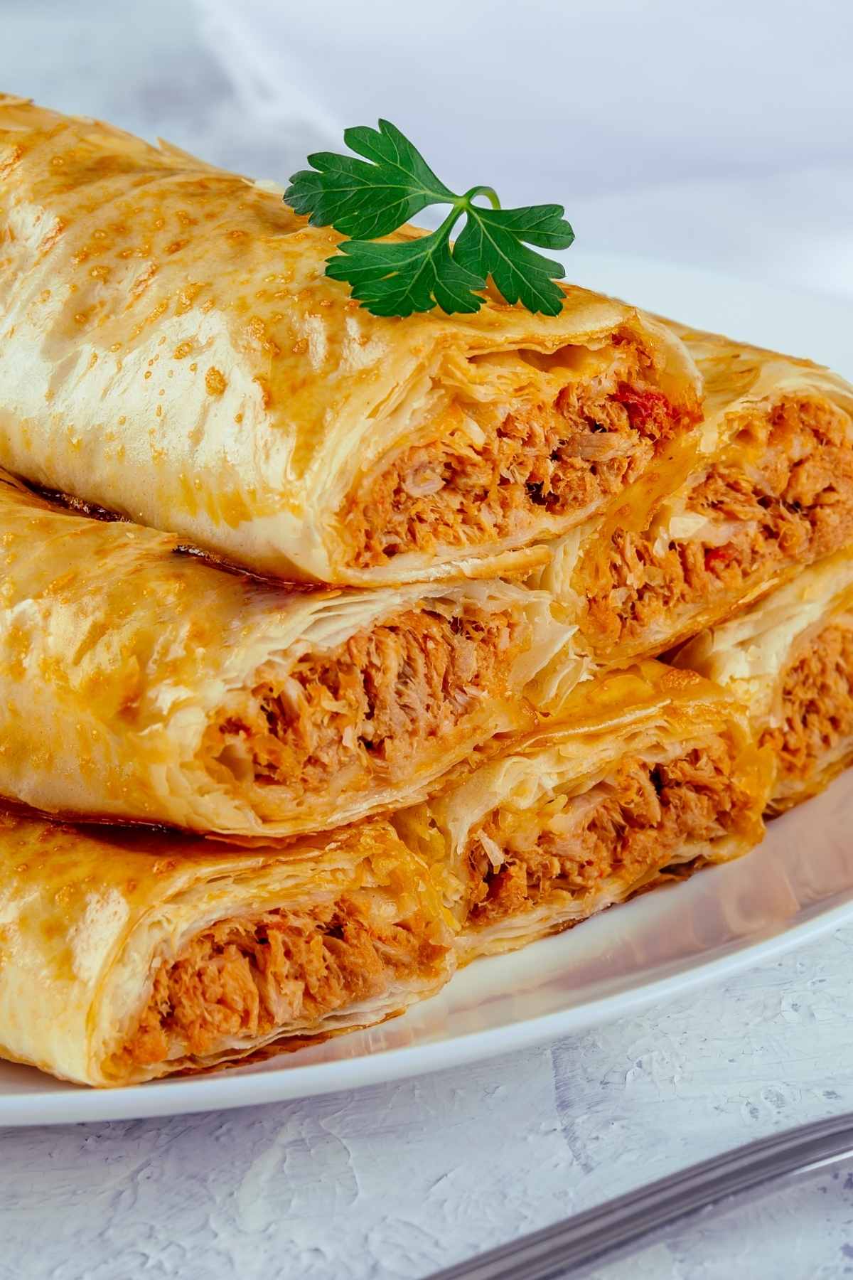 Phyllo Dough Meat Rolls