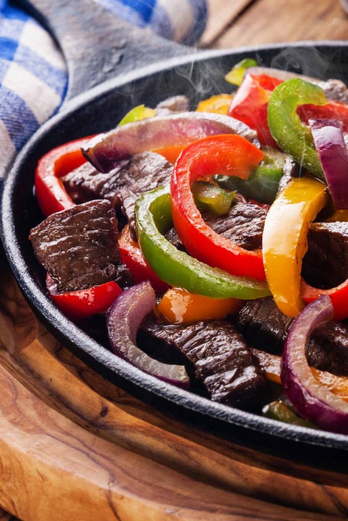 Sautéed Sirloin Tips with Bell Peppers and Onions