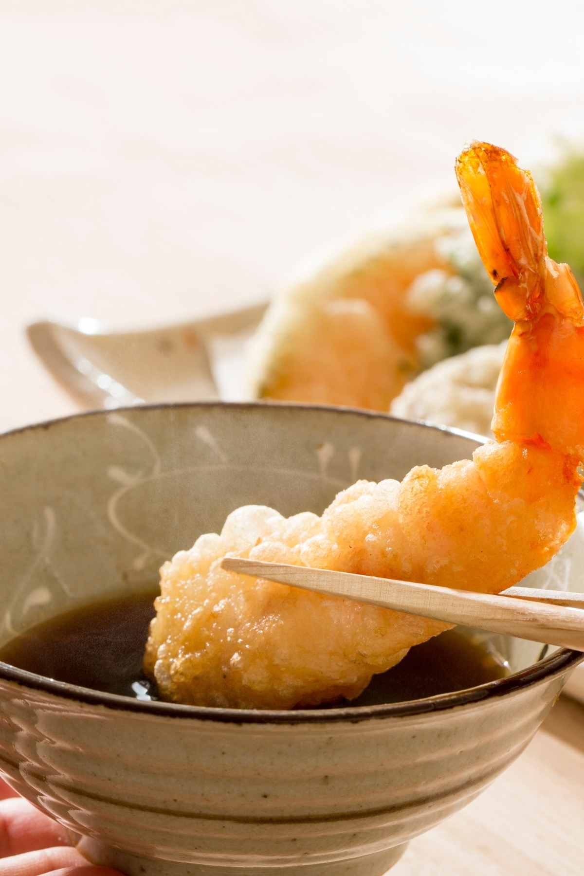 Tempura is a popular Japanese restaurant dish that is frequently served. There are many varieties of tempura such as shrimp, fish or different kinds of vegetables. Crispy tempura is best enjoyed with a dipping sauce for battered food called Tetsuyu. It’s a savory sauce that complements and brings out the flavor of tempura.