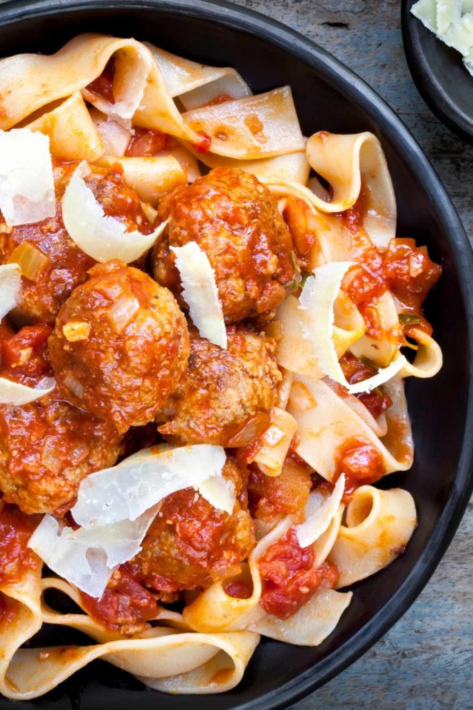 Tomato Pappardelle Pasta with Italian Sausage