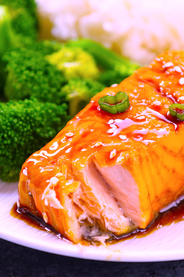 Baked Salmon with Honey and Garlic