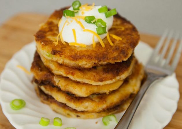 Cheesy Leftover Mashed Potato Pancakes (Potato Patties)