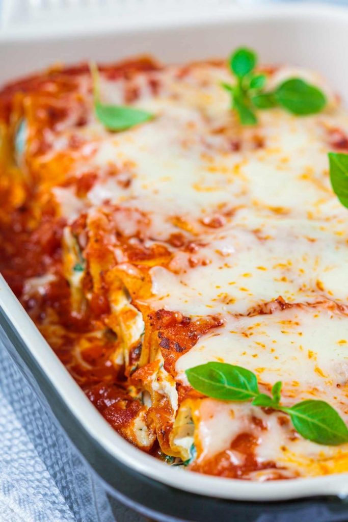 Chicken and Spinach Cannelloni Rolls