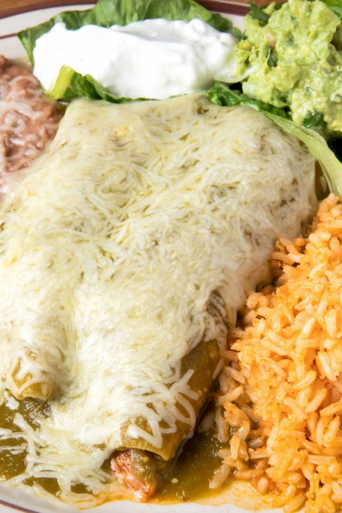 Chicken and White Bean Enchiladas With Creamy Salsa Verde