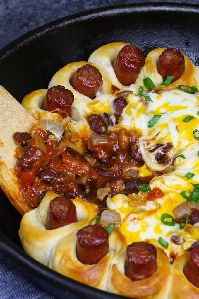 Chili Dog Biscuit Casserole