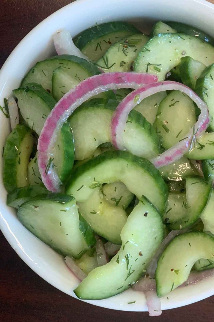 Old Fashioned Cucumbers And Onions In Vinegar IzzyCooking