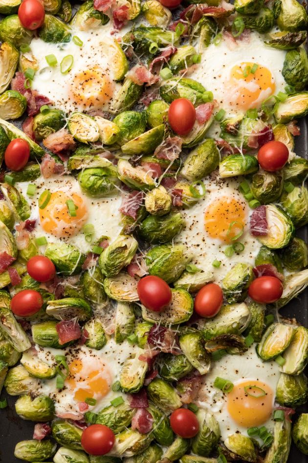 Oven Baked Eggs and Brussel Sprouts