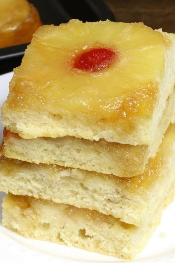 Sheet Pan Pineapple Upside Down Cakes