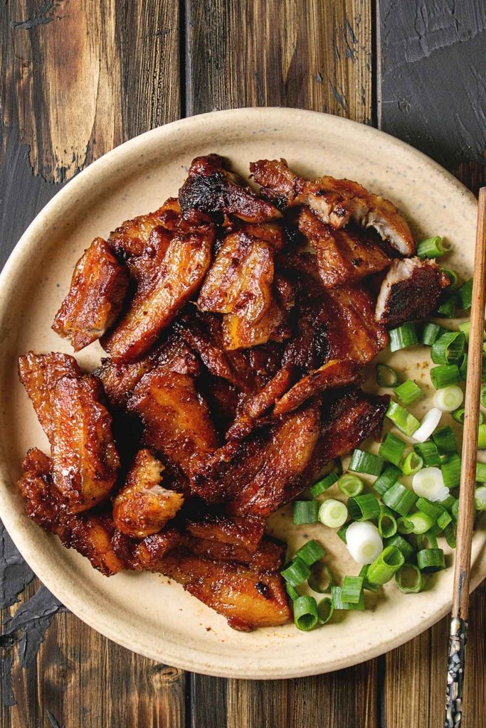 Chinese Pork Belly With Green Onion