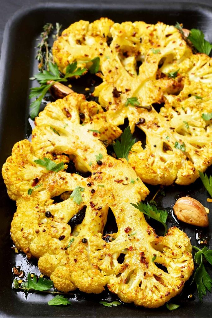 Healthy Roasted Cauliflower Steak with Parmesan (Keto-Friendly)