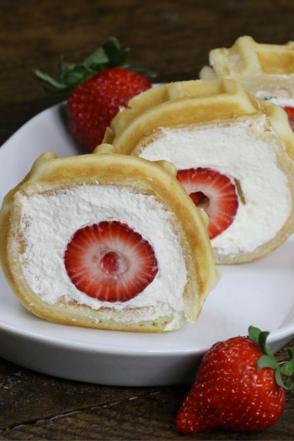 Rolled Up Waffle Cake