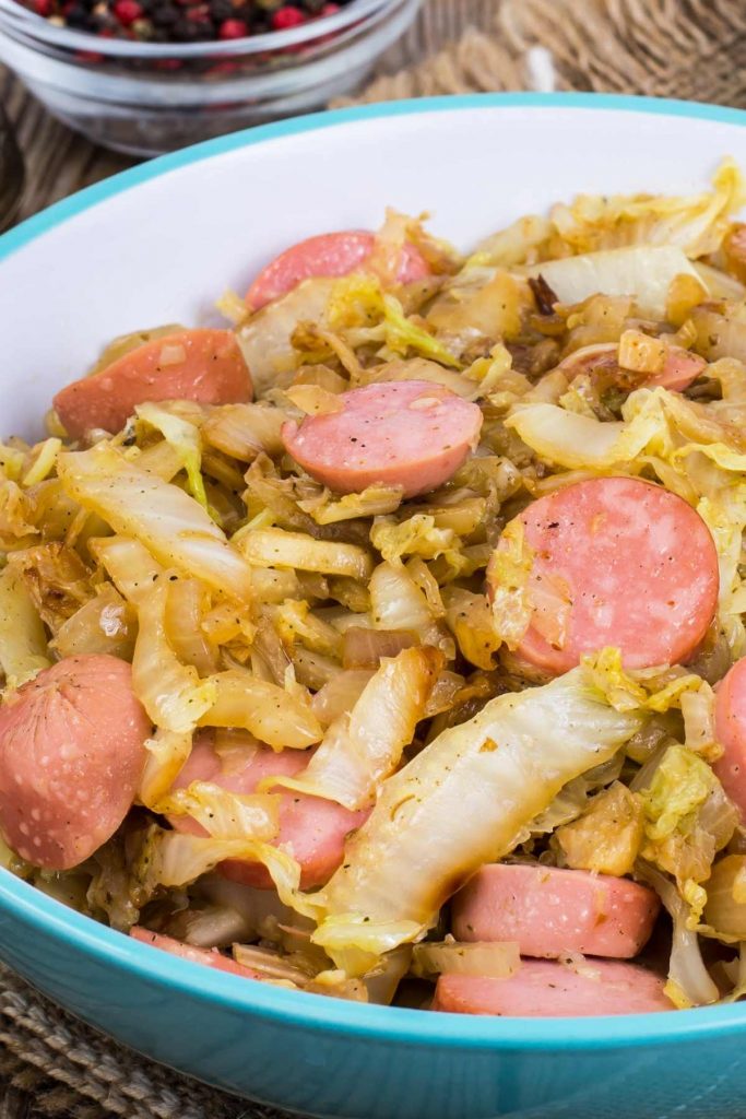 Sausage and Cabbage with Rice