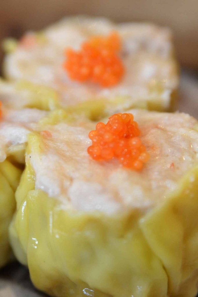 One of the most popular dim sum dishes is shumai or siu mai. It’s traditionally made with steamed pork and is a bite-sized treat that’s full of flavor.