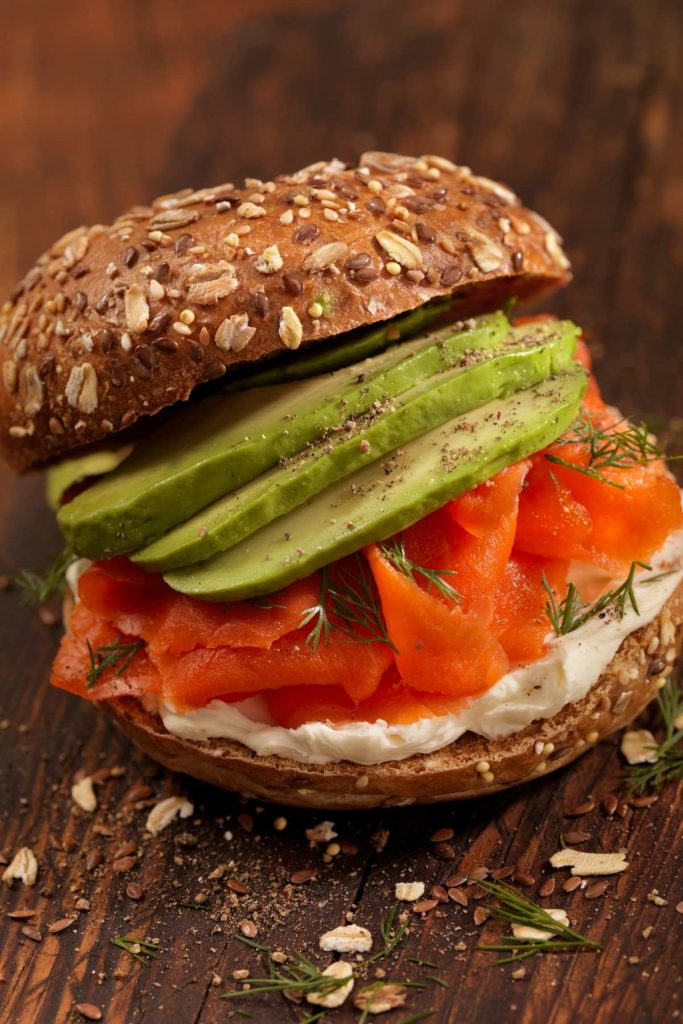 Smoked Salmon Cream Cheese Bagels