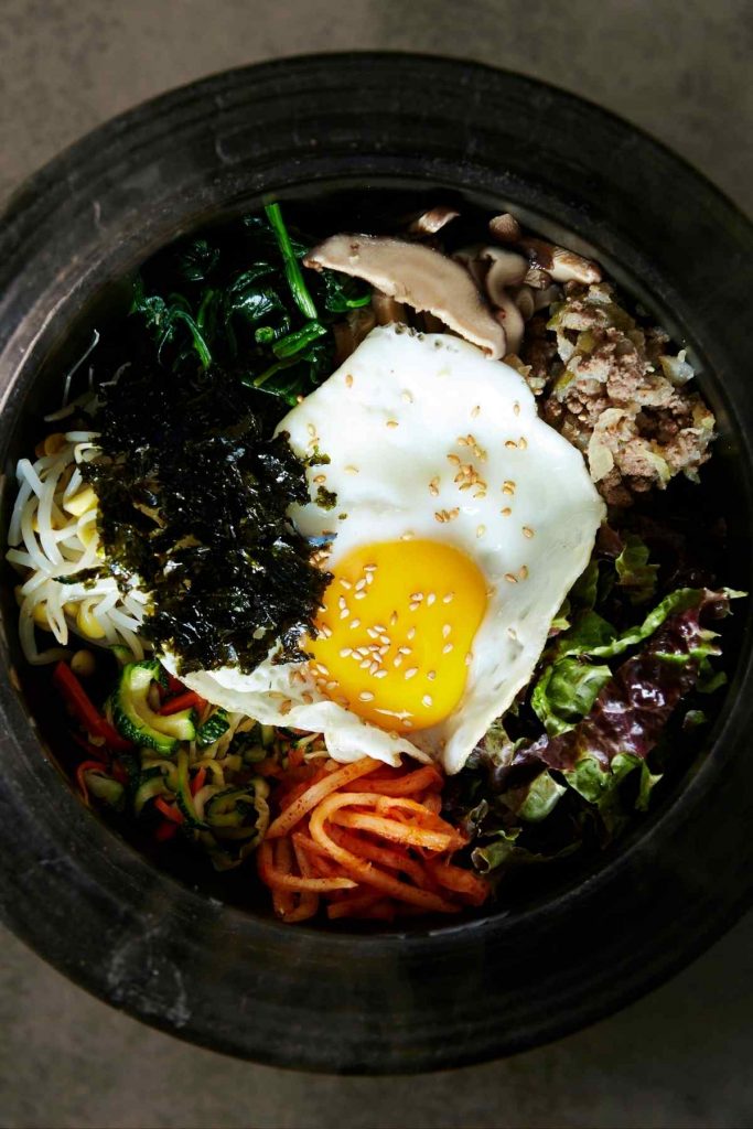 Bibimbap – Korean Mixed Rice with Meat and Assorted Vegetables