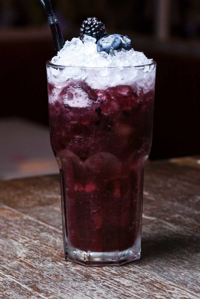 Blueberry Buck Whiskey Cocktail