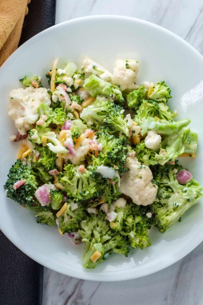 Broccoli Cauliflower Salad