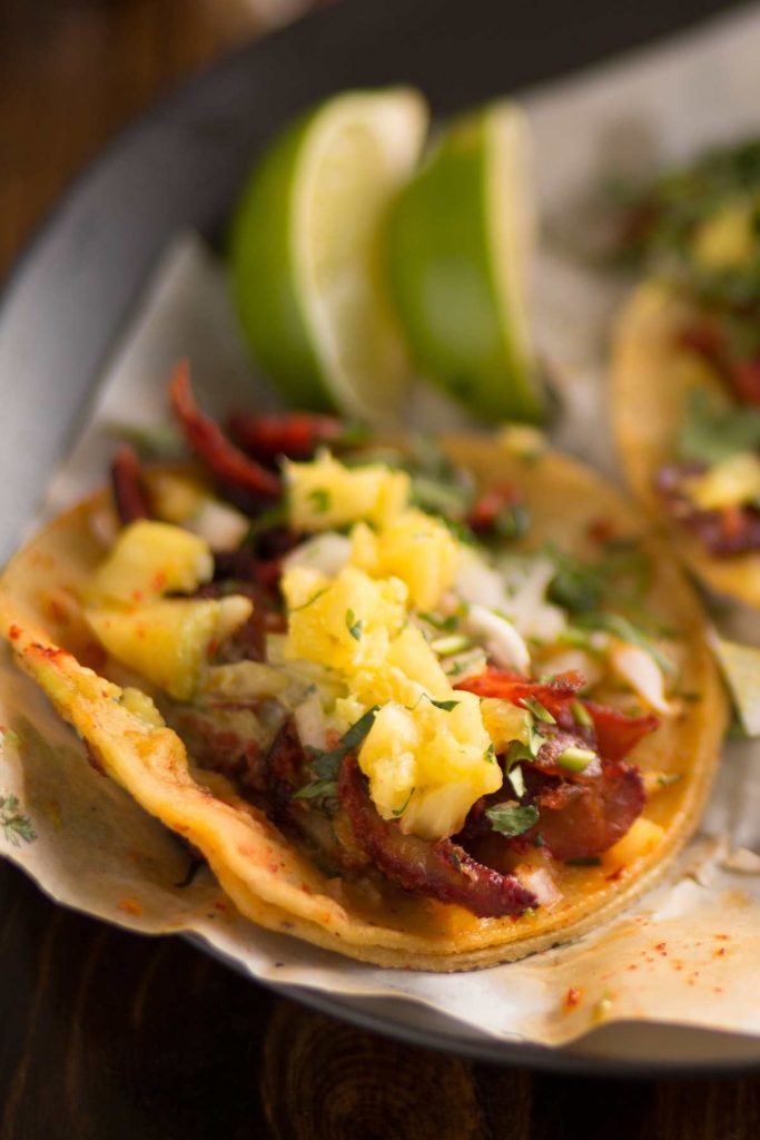 Caramelized Pork Tacos with Pineapple Salsa