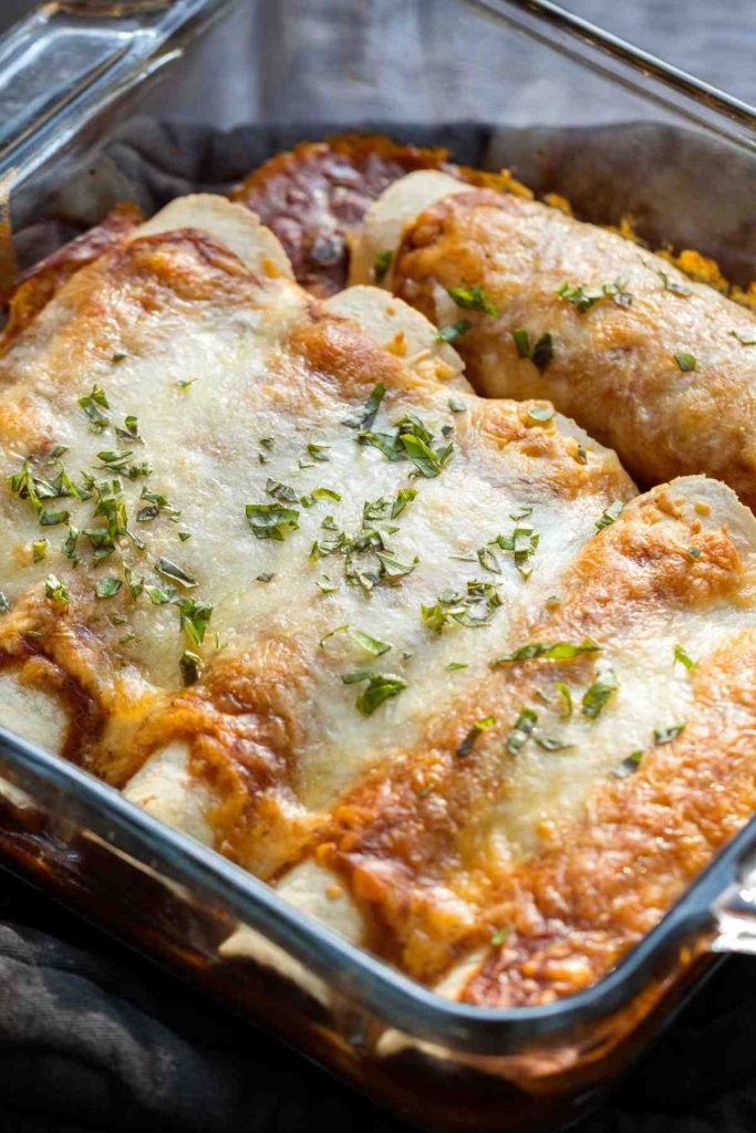 Cheesy Spinach Enchiladas