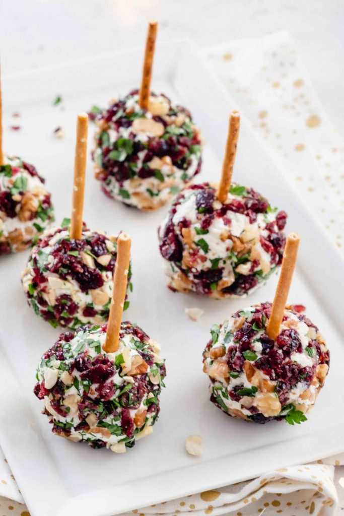 Cranberry Pecan Goat Cheese Truffles