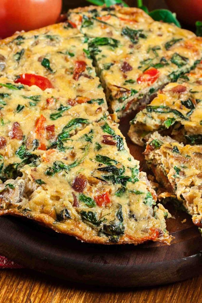 Easy Bacon and Spinach Frittata