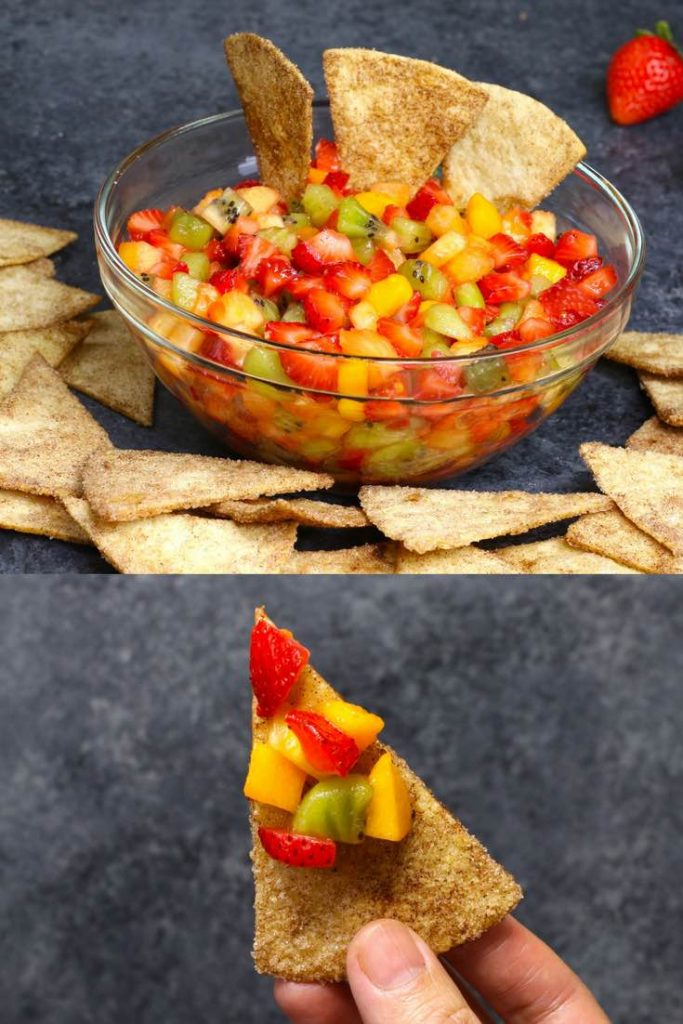 Fruit Salsa with Cinnamon Chips