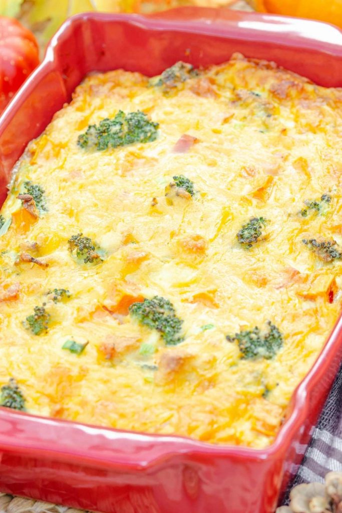 Ham & Broccoli Pasta Bake Casserole