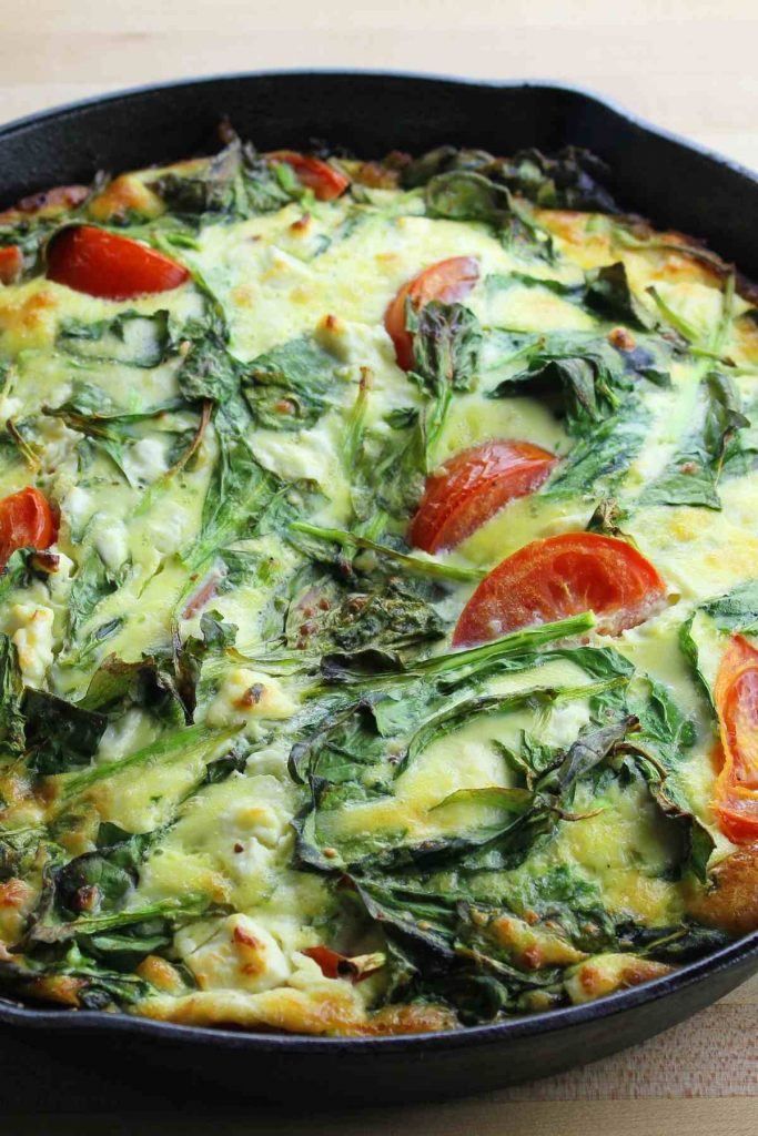 High Protein Veggie Egg Bake {Low Cal, GF, Low Carb}