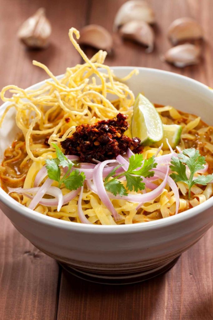 Khao Soi (Thai Coconut Curry Chicken Noodle Soup)